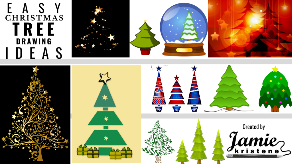 Featured image of post Cute Easy Christmas Tree Drawing Ideas : Get ready to welcome santa claus by drawing a christmas tree for him.
